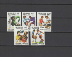 Togo 1982 Football Soccer World Cup Set Of 5 Imperf. MNH -scarce- - 1982 – Spain