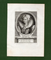 ST-UK ELIZABETH I TUDOR Queen Of England Copper Engraving 1700~ - Estampes & Gravures