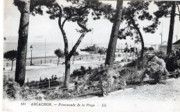 CPA 33 ARCACHON Promenade De La Plage - Arcachon