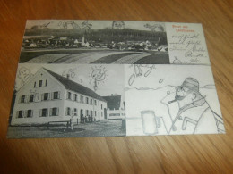 Gruss Aus Edenhausen B. Krumbach , 1906 , Alte Ansichtskarte , Postkarte !!! - Krumbach