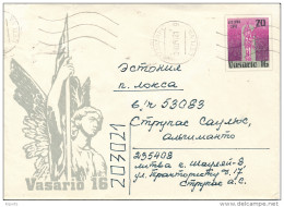 Stationery Cover - 5 March 1991 Šiauliai-C To Estonia - Lituanie