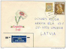 Multiple Stamps Cover - 29 November 1993 Šiauliai 10 To Latvia - Lituanie