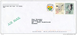 Airmail Cover Abroad / Joint Issue, China, Se-tenant, Crane - 17 September 2001 Colorado Springs CO 809 - Brieven En Documenten