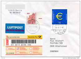 Registered Cover Abroad / Euro Cash - 28 January 2002 Berlin 47 - Briefe U. Dokumente