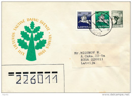 Uprated Stationery Cover - 23 November 1991 Šiauliai-C To Latvia - Lituanie