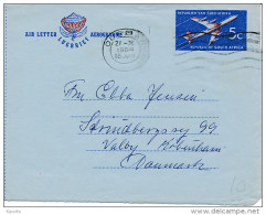 Solo Aerogramme Lugbrief Abroad - 21 October 1964 Durban - Storia Postale