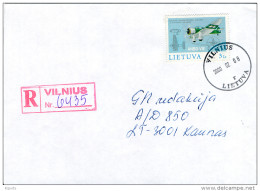 Mi 663 Registered Solo Cover / Airplane ANBO-VIII - 8 February 2000 Vilnius - Lituanie