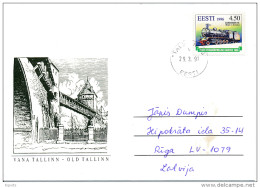 Mi 286 Solo Cover Abroad / Narrow Gauge Railway, Steam Engine Locomotive - 29 March 1997 Tallinn-13 - Estonia