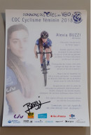 Autographe Alexia Buzzi Club Omnisports Courcouronnes 2018  Format A5 - Wielrennen