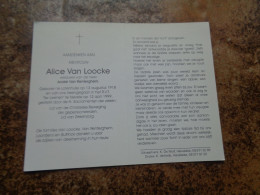 Doodsprentje/Bidprentje   Alice Van Loocke   Lotenhulle 1918-1999 Nevele  (Wwe André Van Renterghem) - Religion & Esotericism