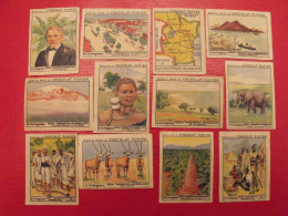 Lot 9 Images Chocolat Pupier. Album Afrique 1950. Kenya Tanganyka Nyassaland Livingstone Nairobi Massaï Ouganda - Andere & Zonder Classificatie