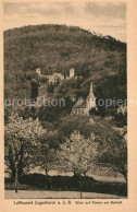 73292641 Jugenheim Seeheim-Jugenheim Blick Auf Kirche Mit Schloss Jugenheim - Altri & Non Classificati