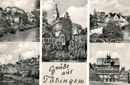 73292458 Tuebingen Schloss Neckarpartie Stiftskirche Hoelderlinturm Neckarbrueck - Tuebingen