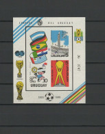 Uruguay 1980 Football Soccer Gold Cup S/s Imperf. With "Muestra" Overprint MNH - Fußball-Amerikameisterschaft