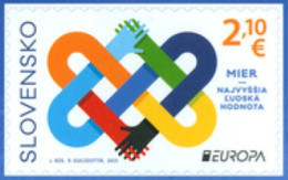 Slovakia - 2023 - Europa CEPT - Peace - Mint Self-adhesive Booklet Stamp - Nuovi