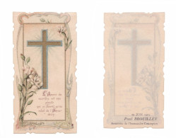 L'amour Du Sacrifice... Croix Et Fleurs, Paul Brouillet, Aumônier De L'Immaculée Conception, 1903 - Devotion Images