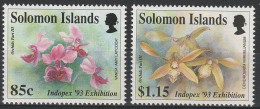 Solomon Islands 1993  Indopex,Orchids  Set  MNH - Orchideen