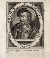 ST-UK JAMES V OF SCOTLAND- Iacobus V Dei Gratia Rex Scotorum 1621 - Stiche & Gravuren