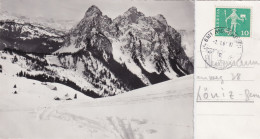 Sattel - Skigebiet Hochstuckli Mit Mythen     Ca. 1950 - Sattel