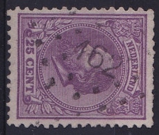 Puntstempel 162 (Winschoten) Op 1872 Koning Willem III 25 Cent Violet NVPH 26 H - Poststempels/ Marcofilie