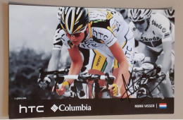 Autographe Adrie Visser Htc Columbia Grand Format - Cycling