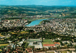 73291245 Linz Donau Fliegeraufnahme Stadion Mit Sporthalle Linz Donau - Sonstige & Ohne Zuordnung