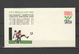 USA 1982 Football Soccer World Cup Commemorative Cover - 1982 – Espagne