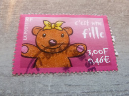 Timbre Pour Naissances - C'est Une Fille - 3f. (0.46 €) - Yt 3378 - Multicolore - Oblitéré - Année 1999 - - Usati