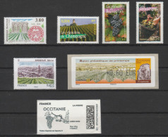 France Lot Thème Vin Raisin France Wine Grappe Mint Stamps Vending Machine - Wijn & Sterke Drank