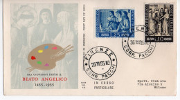 1955 - FDC " BEATO ANGELICO " ALA VEDI++++ - FDC