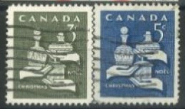 CANADA - 1965, CHRISTMAS STAMPS COMPLETE SET OF 2, USED. - Usati
