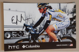 Autographe Evelyn Stevens Htc Columbia Grand Format - Ciclismo