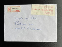 NETHERLANDS 1987 REGISTERED LETTER AMERSFOORT TO AMSTERDAM 08-09-1987 NEDERLAND AANGETEKEND STICKER - Briefe U. Dokumente