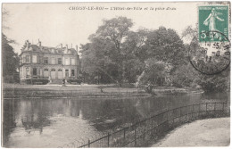CPA DE CHOISY-LE-ROI  (VAL DE MARNE)  L'HÔTEL-DE-VILLE ET LA PIÈCE D'EAU - Choisy Le Roi