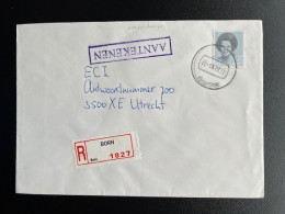 NETHERLANDS 1986 REGISTERED LETTER BORN TO UTRECHT 17-07-1986 NEDERLAND AANGETEKEND - Storia Postale