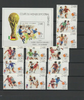 Congo - Zaire 1982 Football Soccer World Cup Set Of 12 + S/s MNH - 1982 – Espagne
