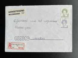 NETHERLANDS 1995 REGISTERED LETTER OUD BEIJERLAND KD TO VEENDAM NEDERLAND AANGETEKEND - Briefe U. Dokumente