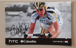 Autographe Ellen Van Dijk Htc Columbia Grand Format - Cycling