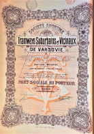 Tramways Suburbains Et Vicinaux De Varsovie (1927) (DECO) - Chemin De Fer & Tramway