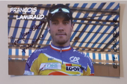 Autographe François Lamiraud CR4C Roanne Grand Format - Cyclisme