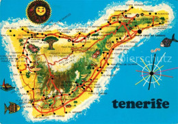 73286750 Teneriffa Panoramakarte Insel Teneriffa - Sonstige & Ohne Zuordnung