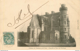 CPA Château Du Chesnaye Près Ecos-Chapelle Et Tour De L'horloge-Timbre      L1919 - Andere & Zonder Classificatie
