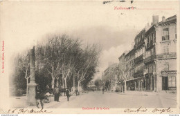 CPA Narbonne,le....-Boulevard De La Gare-Timbre     L2454 - Narbonne