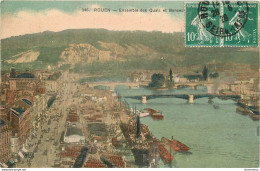 CPA Rouen-Ensemble Des Quais Et Bonsecours-Timbre    L1159 - Rouen