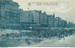 CPA Ostende-La Plage à Marée Haute-Timbre    L1160 - Oostende