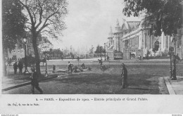 CPA Paris-Exposition De 1900-Entrée Principale Et Grand Palais-4         L2415 - Mostre