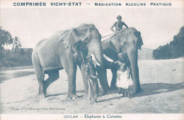 Sril Lanka - Elephants In Colombo - Publ. Comprimés Vichy-Etat  - Sri Lanka (Ceilán)