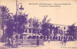 Sénégal - SAINT-LOUIS - Statue De Faidherbe Et Caserne Rognat (Nord) - Ed. P. Tacher 103 - Sénégal