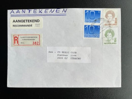 NETHERLANDS 1996 REGISTERED LETTER 'S HERTOGENBOSCH LOKERENPASSAGE TO UTRECHT 08-10-1996 NEDERLAND AANGETEKEND - Covers & Documents