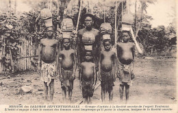 Papua New Guinea - Group Of Initiates At The Secret Society Of The Tubuan Spirit - Duk-Duk Secret Society - Publ. Missio - Papua New Guinea